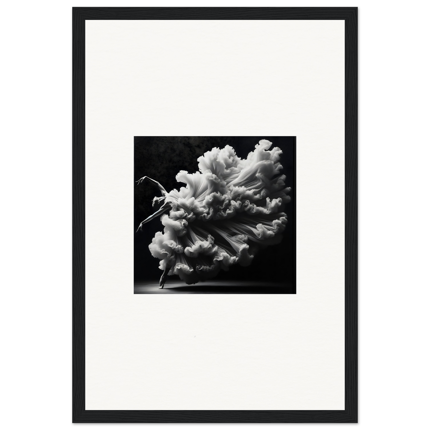 Billowing cloud of smoke or vapor against a dark background.