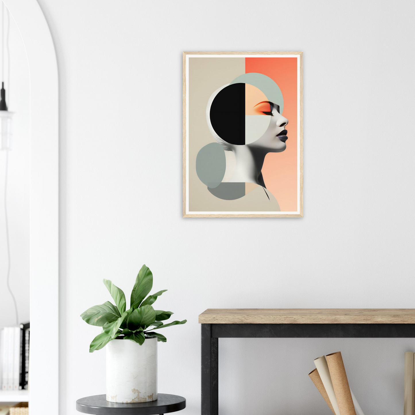 A framed print of Machine Dream Minimalism The Oracle Windows™ Collection, perfect for transforming your space.