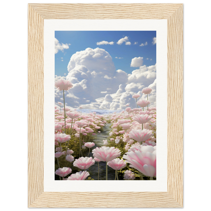 A picture of pink flowers in a field