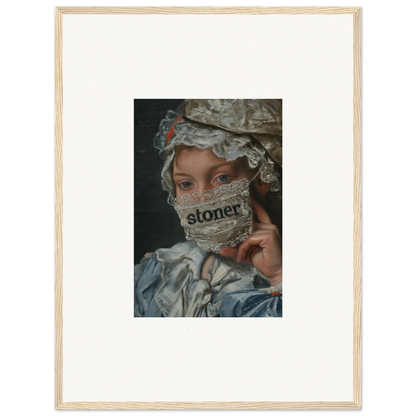 Portrait of a person in an ornate headdress and mask for Metamorphose Bliss wall art