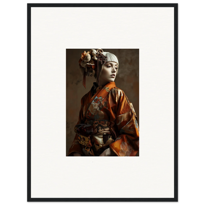 Portrait of a woman in traditional Asian costume, ideal for room decor or framed wall art