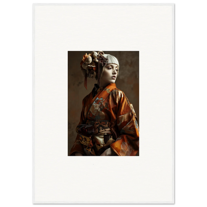 Portrait of a woman in traditional Asian attire, perfect for room decor or framed wall art