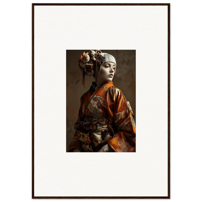 Portrait of a woman in traditional Asian attire for shadows whispering room decor