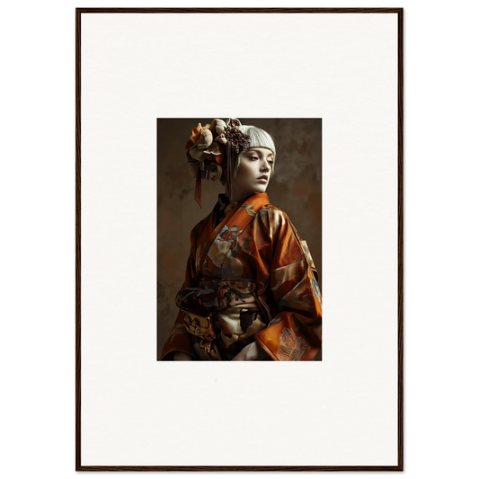 Portrait of a woman in traditional Asian attire for shadows whispering room decor