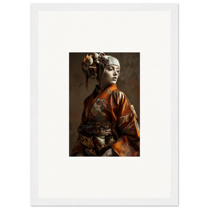 Portrait of a woman in traditional Asian attire for shadows whispering room decor