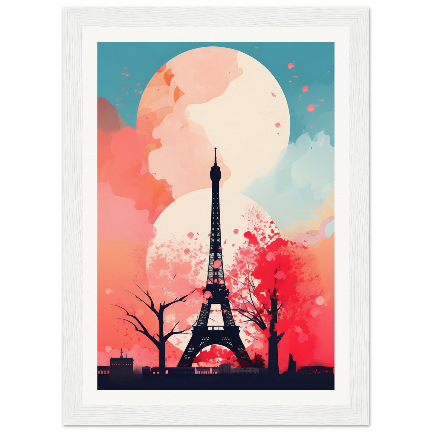 A poster with the eiff tower in paris, france