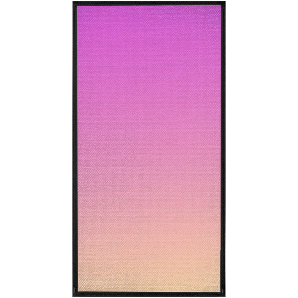 An image of a California Pink Haze Gradient - Framed Traditional Stretched Canvas on a black background.
