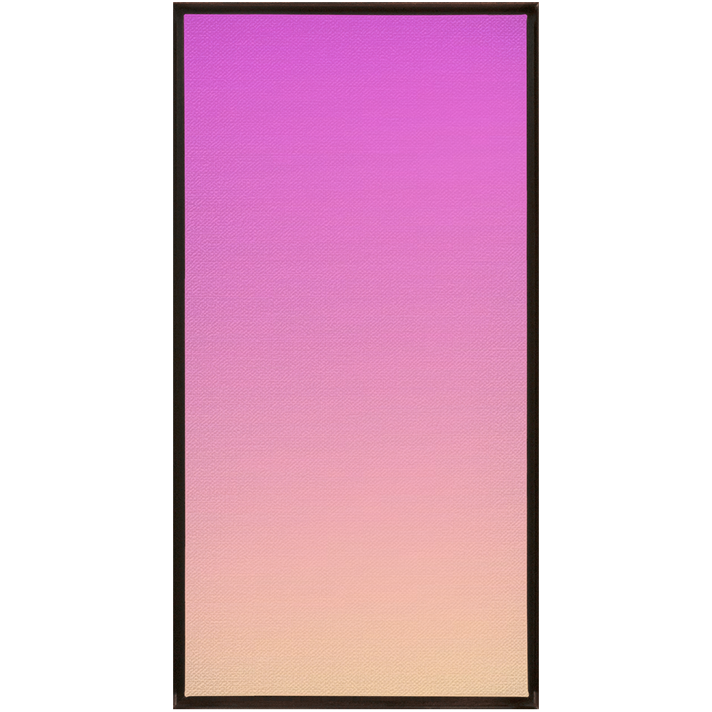 An California Pink Haze Gradient - Framed Traditional Stretched Canvas with a purple and pink gradient and a black frame.