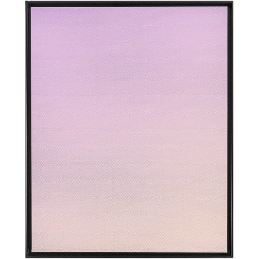 A serene Washed Pink - Framed Traditional Stretched Canvas painting on a wall.