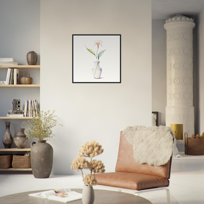 Transform your space with a high-quality Flower Aquarelles H The Oracle Windows™ Collection painting of a flower in a vase.