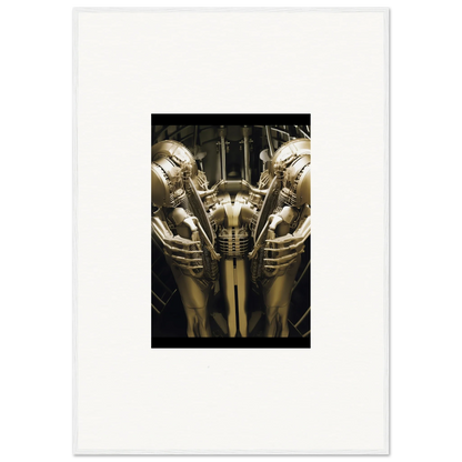 Symmetrical metallic sculpture as unique dreams ballet framed wall art for stylish room decor