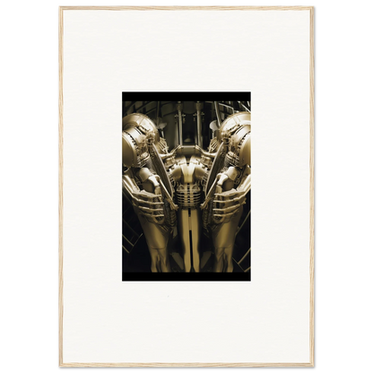 Symmetrical metallic sculpture in Metal Dreams Ballet for unique room decor and framed wall art