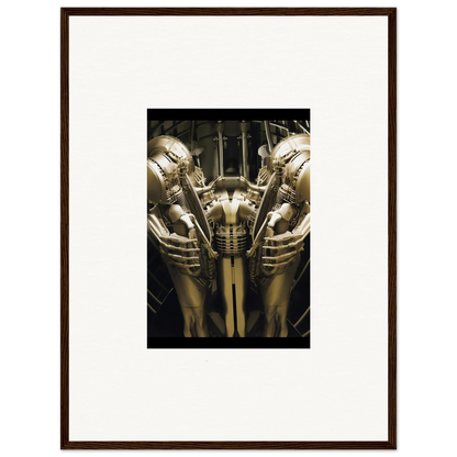 Symmetrical metallic sculpture of robotic figures for Metal Dreams Ballet room decor