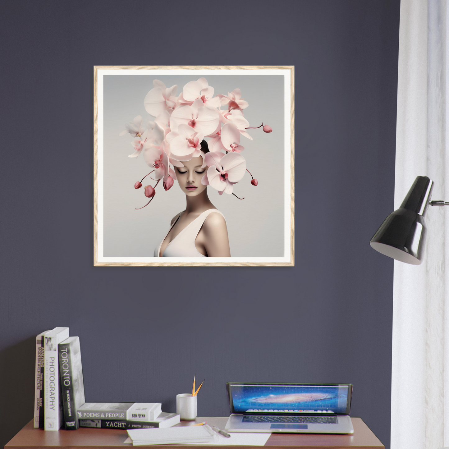 An image of Pink Dream Orchid Flower Head The Oracle Windows™ Collection, transformed into high-quality fashion wall art.