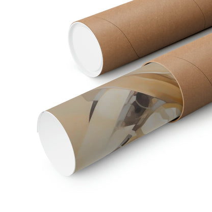 Two rolls of brown paper with a roll of brown paper