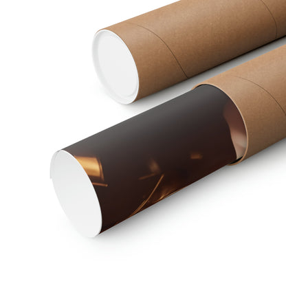 Two rolls of brown paper with a white top