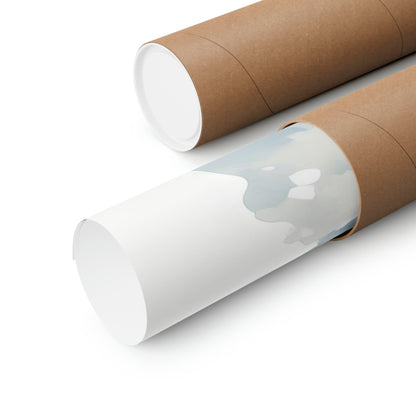 Two rolls of brown paper with a white background