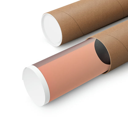 Two rolls of brown paper with a white top