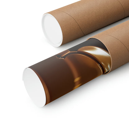 Two rolls of brown paper with a white tube