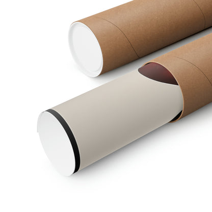 Two rolls of brown paper with a white paper tube