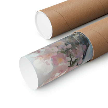 Two rolls of toilet paper with a floral design