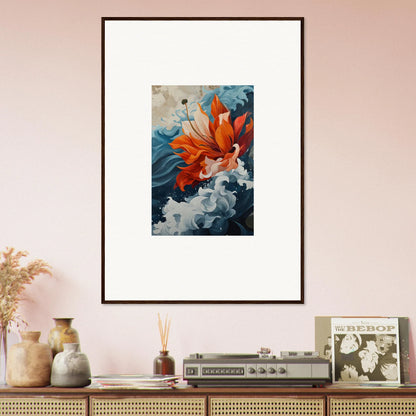 Vibrant Framed Abstract Canvas Print, Petal Odyssey, Perfect for Room Decoration