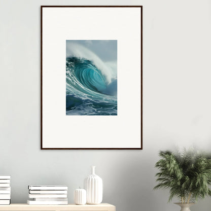 Framed ocean wave photo from Whispering Oceans, perfect wall art for room decoration