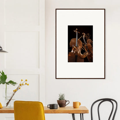 Framed canvas print of musical instruments for stylish Strings Opera room decoration