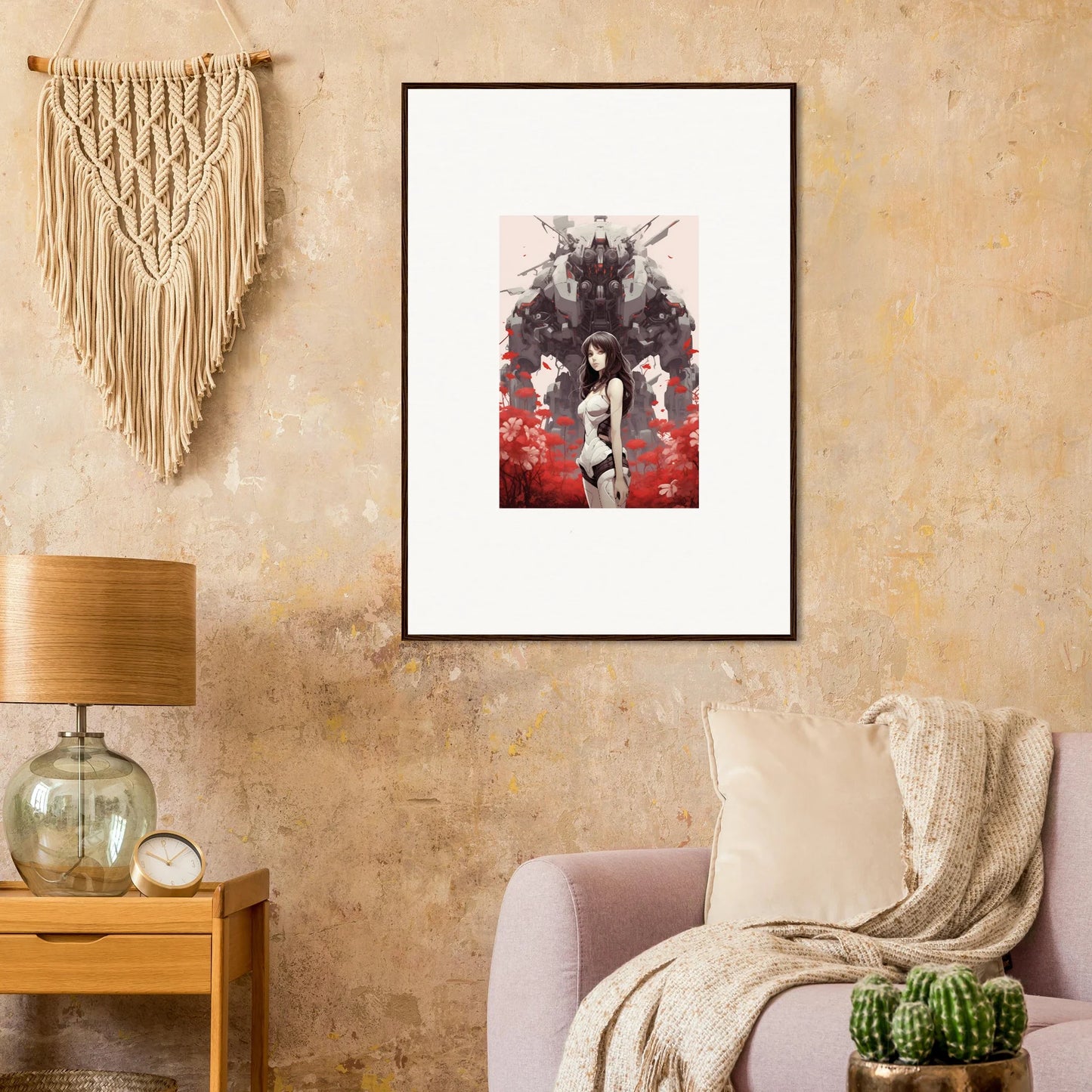 Framed canvas print of Mechanical Amour Reverie, perfect for unique room decoration