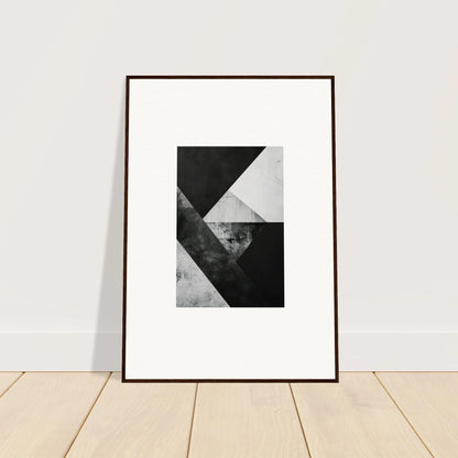 Framed black and white geometric wall art perfect for modern room decoration