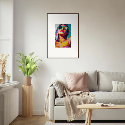 Colorful portrait of a person with face paint, perfect for room decoration and canvas print