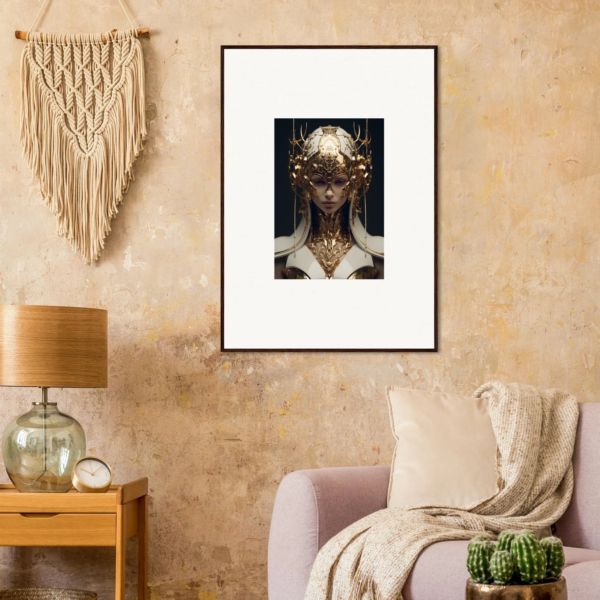 Framed canvas print of an Ethereal Sovereign figure, perfect for room decoration