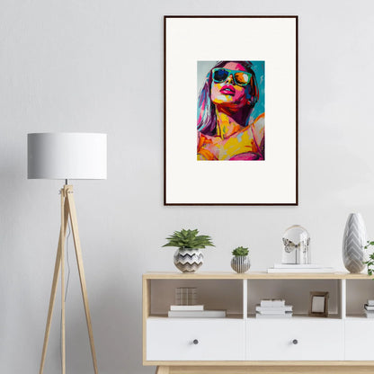 Colorful portrait in vibrant hues for a stylish room decoration canvas print