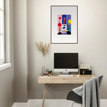 Colorful geometric canvas print perfect for room decoration with Huescape Bloom vibe