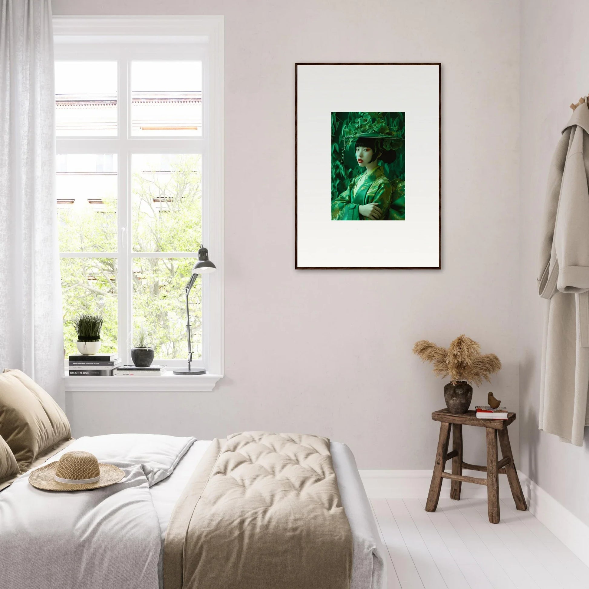 Framed portrait amid green leaves for a stunning room decoration in Flora’s Whispering Spectacle