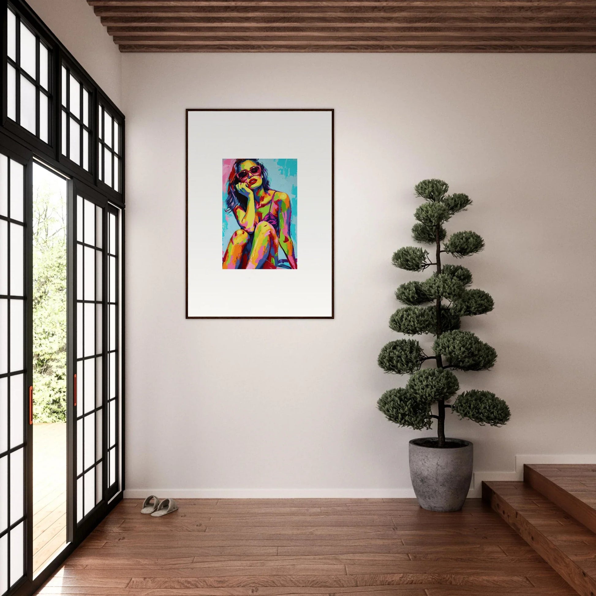 Colorful abstract portrait painting for room decoration, inspired by Mindscape Reverie