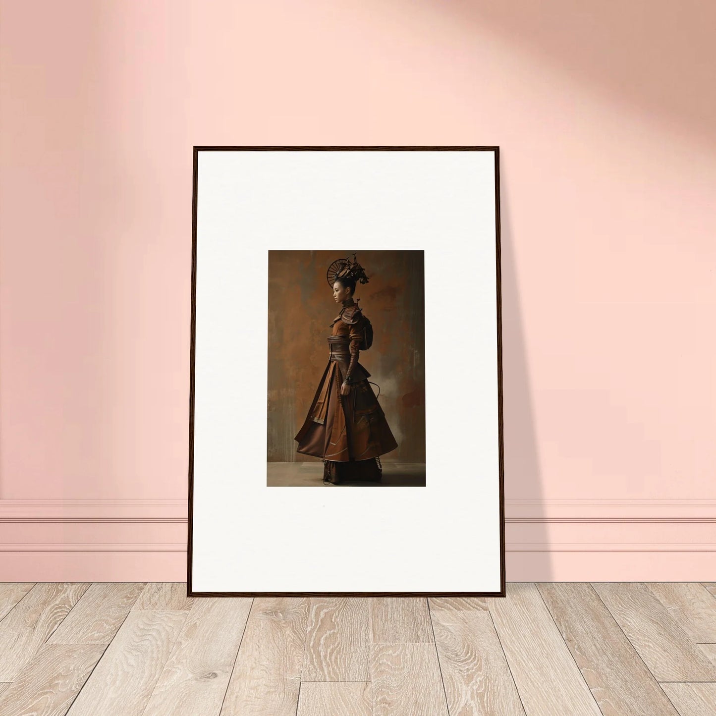 Framed portrait of a woman in Victorian dress, perfect for nostalgia chronicles room decoration