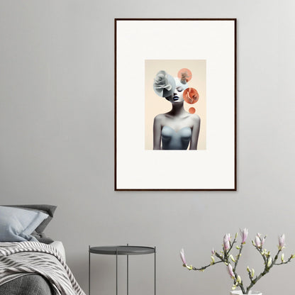 Colorful Framed Abstract Canvas Print of a Silhouette for Blossom Nexus Room Decoration