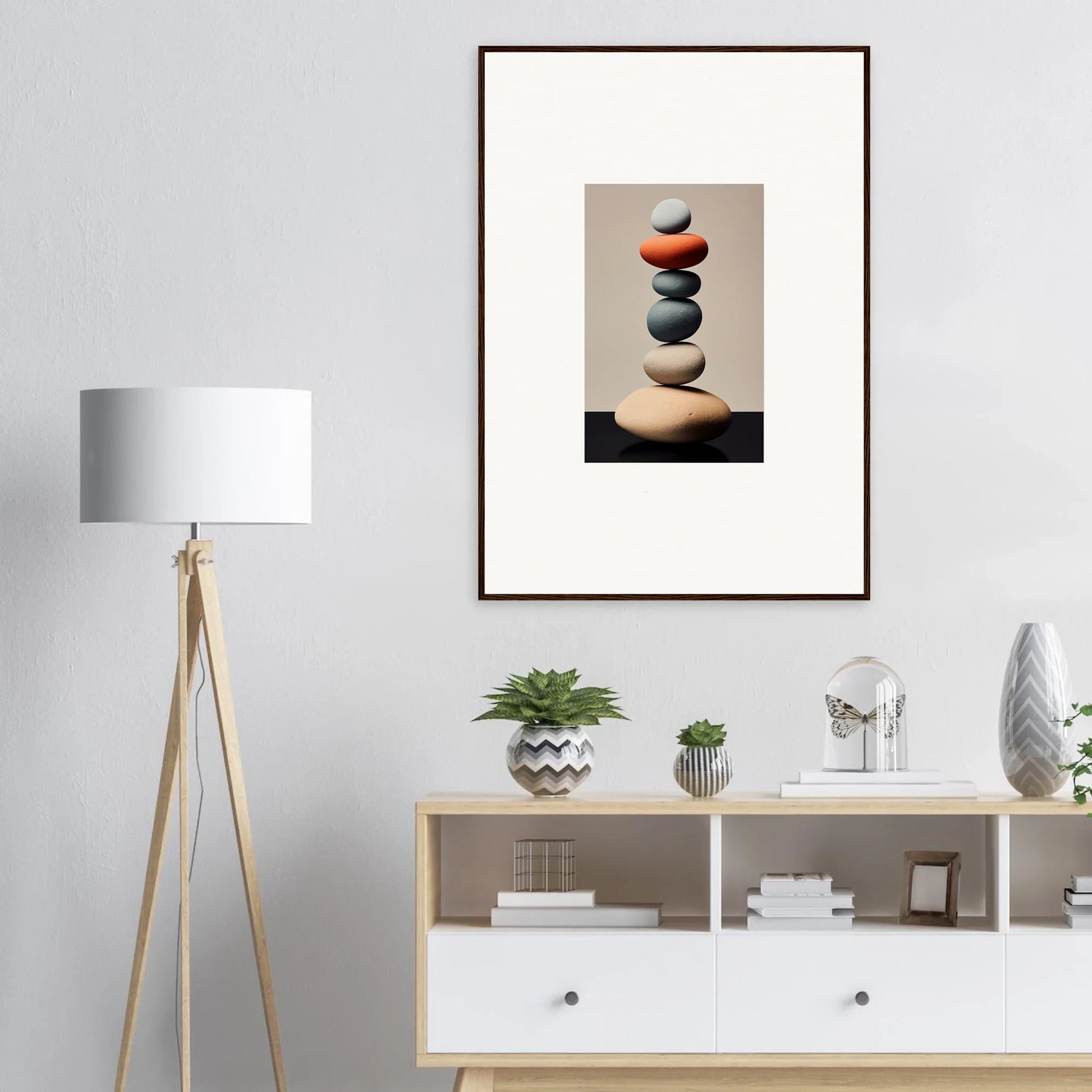 Framed canvas print of colorful stones for your Moroccan Dreams Remember room decoration