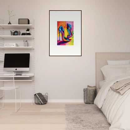 Colorful abstract painting of human figures, perfect for room decoration with Eclipse Shoes