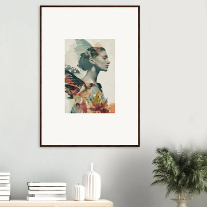 Framed portrait with floral elements for a vibrant room decoration in Eclectic Reverie Blossom