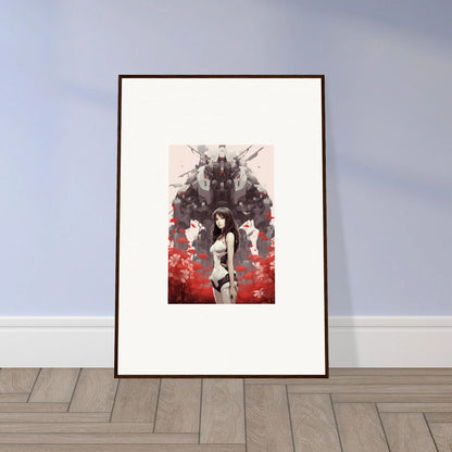 Stylized female figure canvas print, perfect for room decoration, Mechanical Amour Reverie