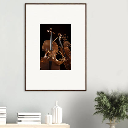 Framed canvas print of strings opera instruments for cool room decoration