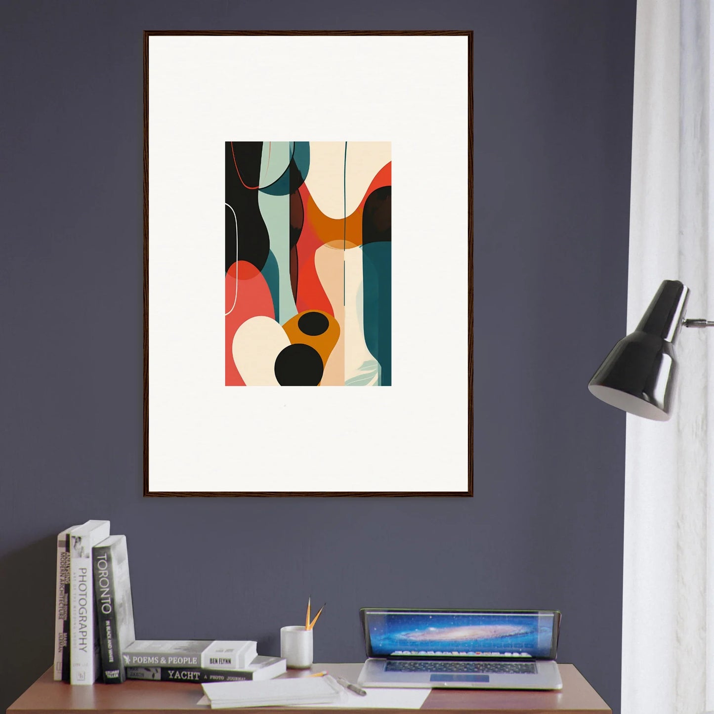 Vibrant Abstract Geometric Canvas Print for Room Decoration featuring Troubadour Aria