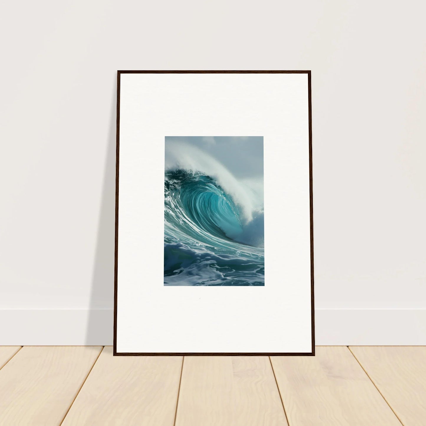 Framed ocean wave print for stunning room decoration and unique wall art