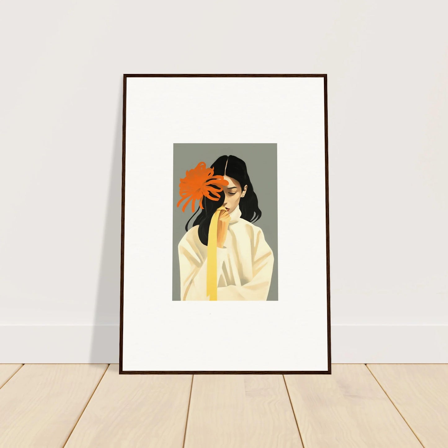 Framed canvas print of a woman portrait, perfect for dreams eternity room decoration