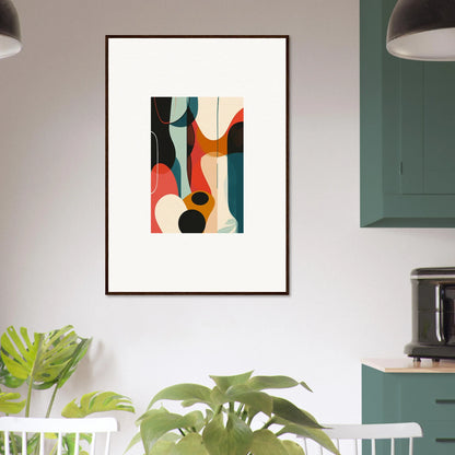 Vibrant Abstract Art Print with Geometric Shapes for Room Decoration - Troubadour Aria Canvas Print