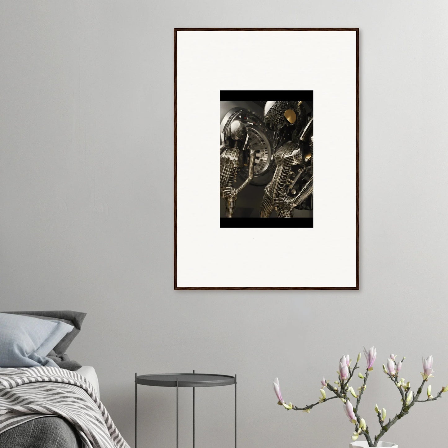 Framed photo of brass instruments perfect for your Muse Web room decoration