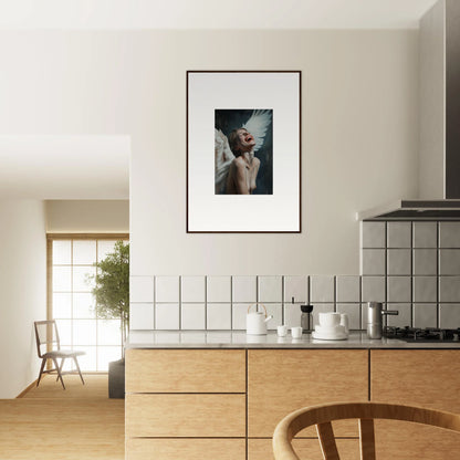 Framed artistic photograph of a person, perfect for room decoration and wall art