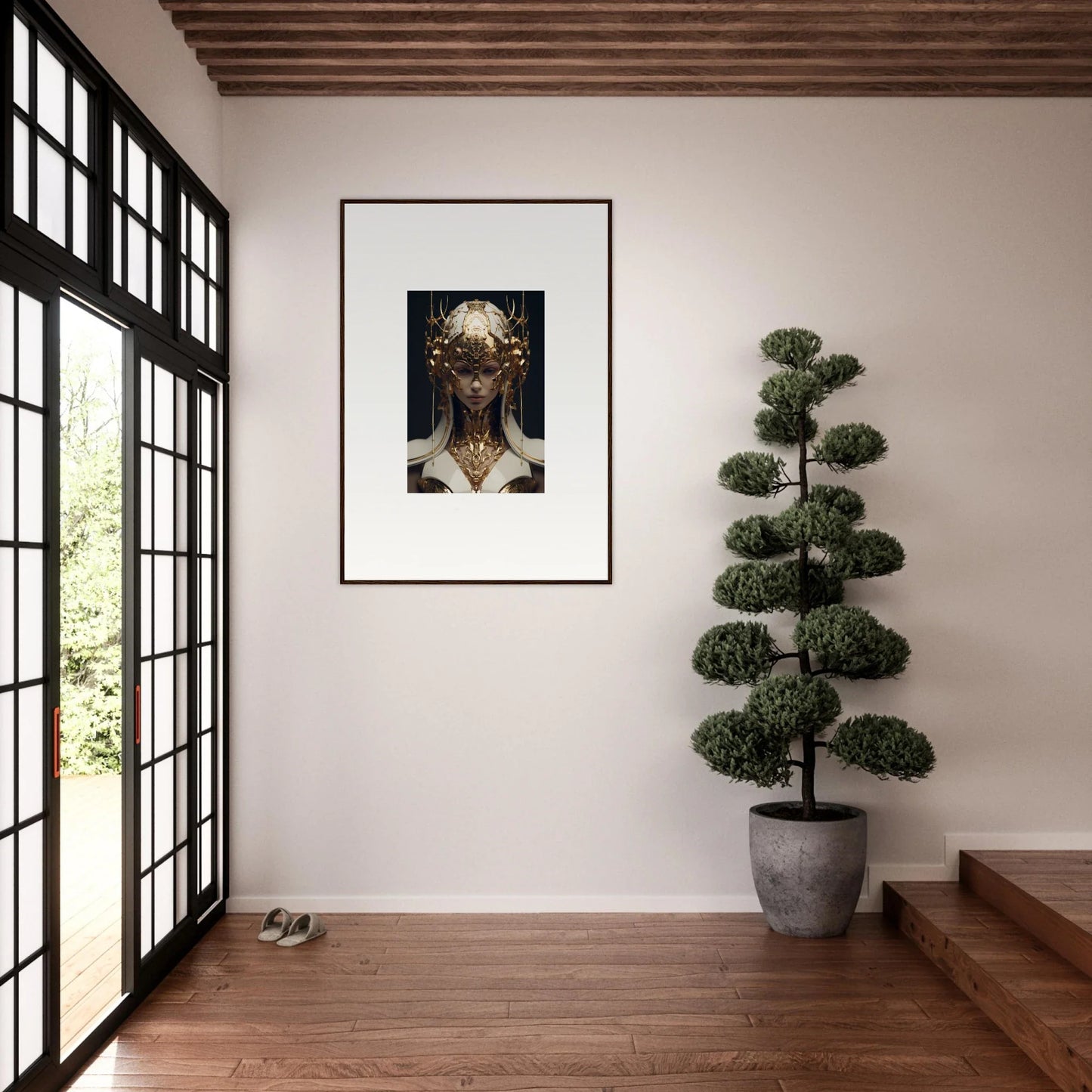 Stunning ethereal sovereign canvas print of an ornate female figure for room decoration